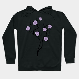 Tree with purple flowers - Creative illustration Hoodie